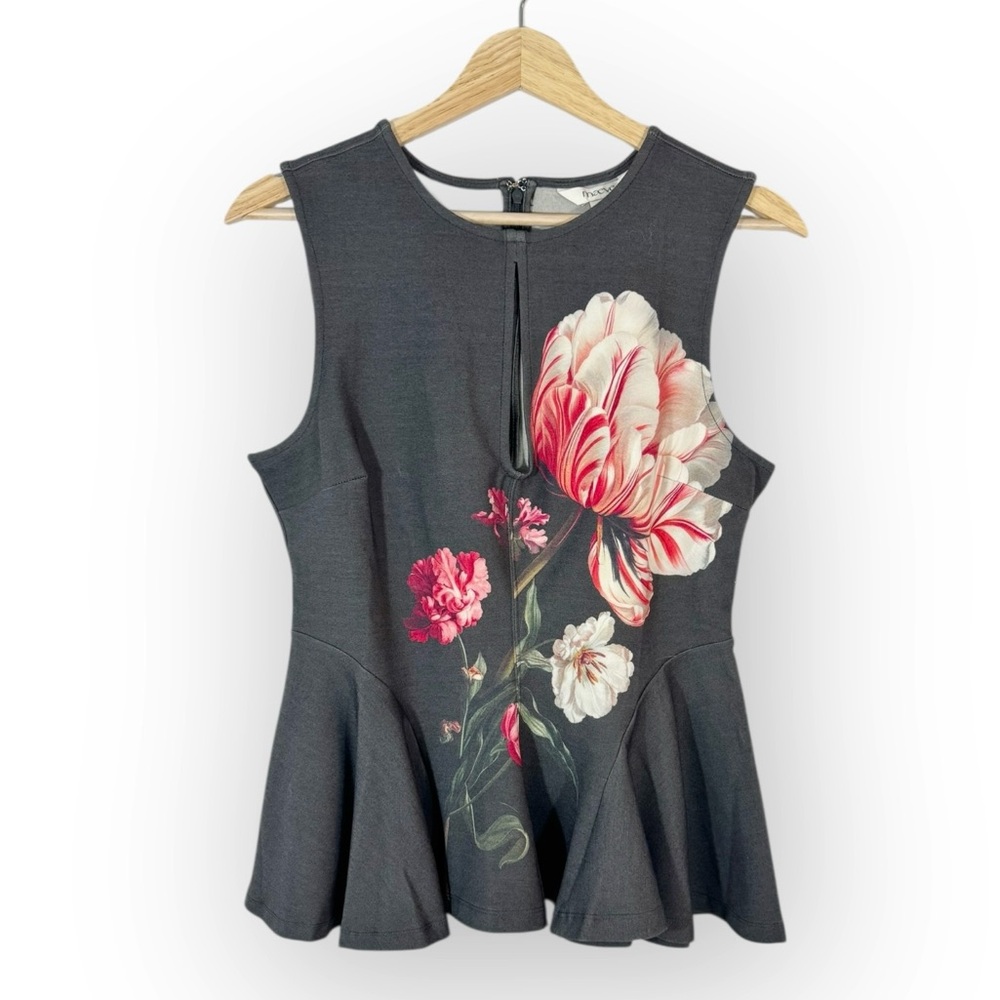 Anthropologie Maeve Night Watch Peplum Tank Top Medium - Picture 5 of 11